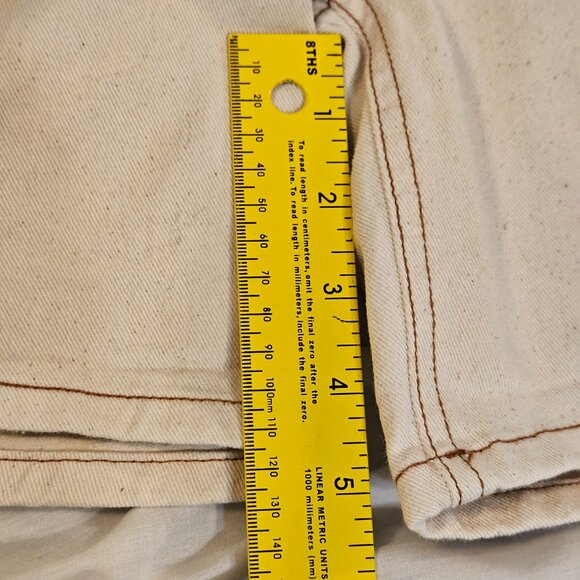 Dickies Overall Shorts Women’s Size M Beige Denim Jean Material - Picture 4 of 12